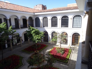 Courtyard of the Botero Museum
