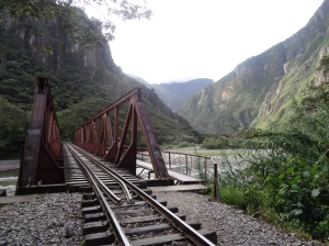 Train tracks and amazement in a valley of captivation.
